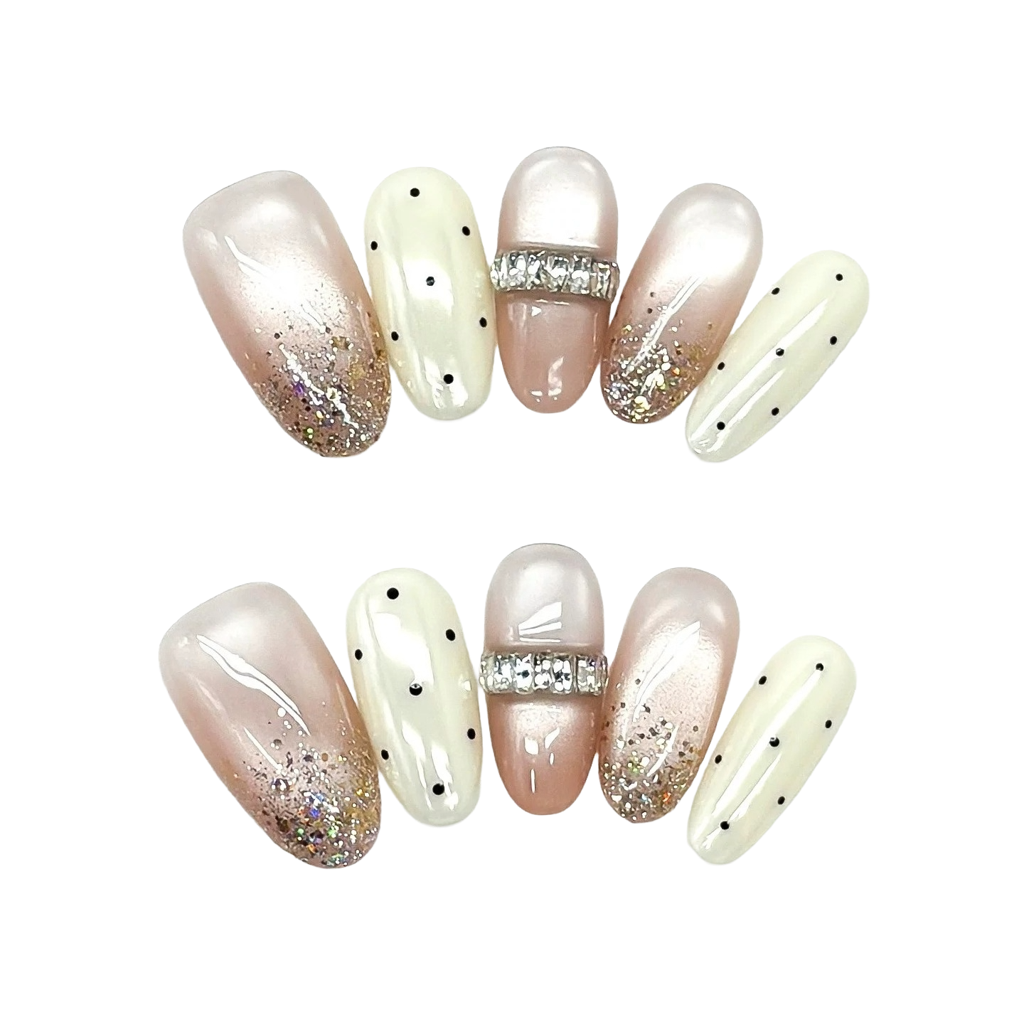 3D Diamond Band & Chrome Nails by EvadiaGrace