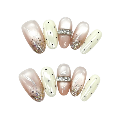 3D Diamond Band & Chrome Nails by EvadiaGrace