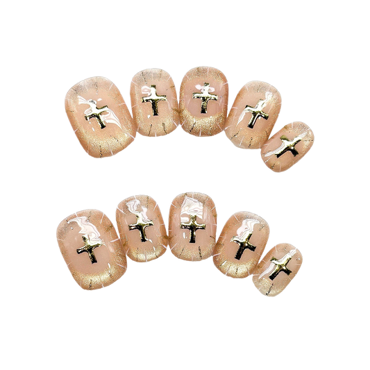 Elegant Short Press On Nails Glossy Reusable Manicure Tips For Daily Wear Photos And Gifts