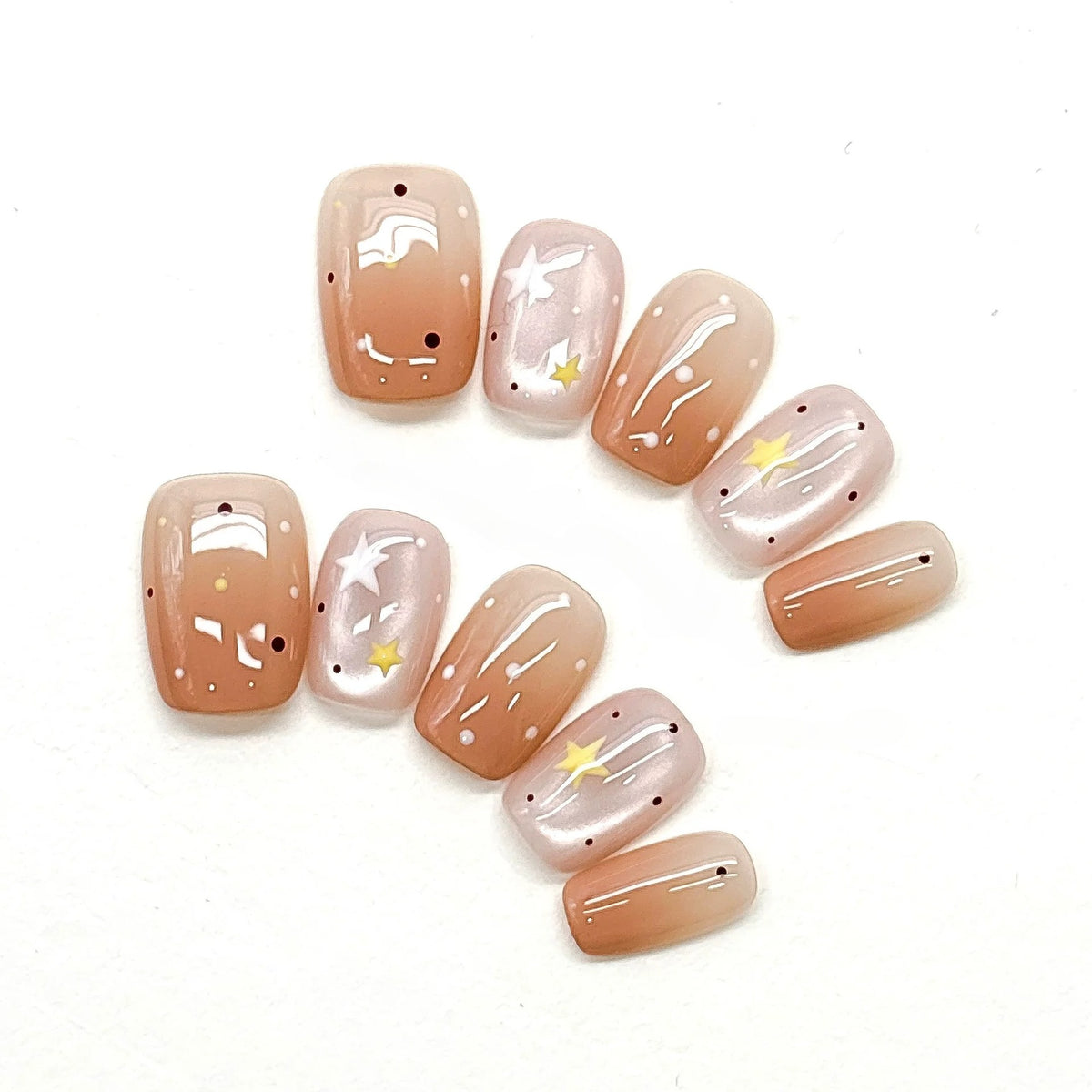 Jelly Ombre & Minimalist Dot Nails by EvadiaGrace