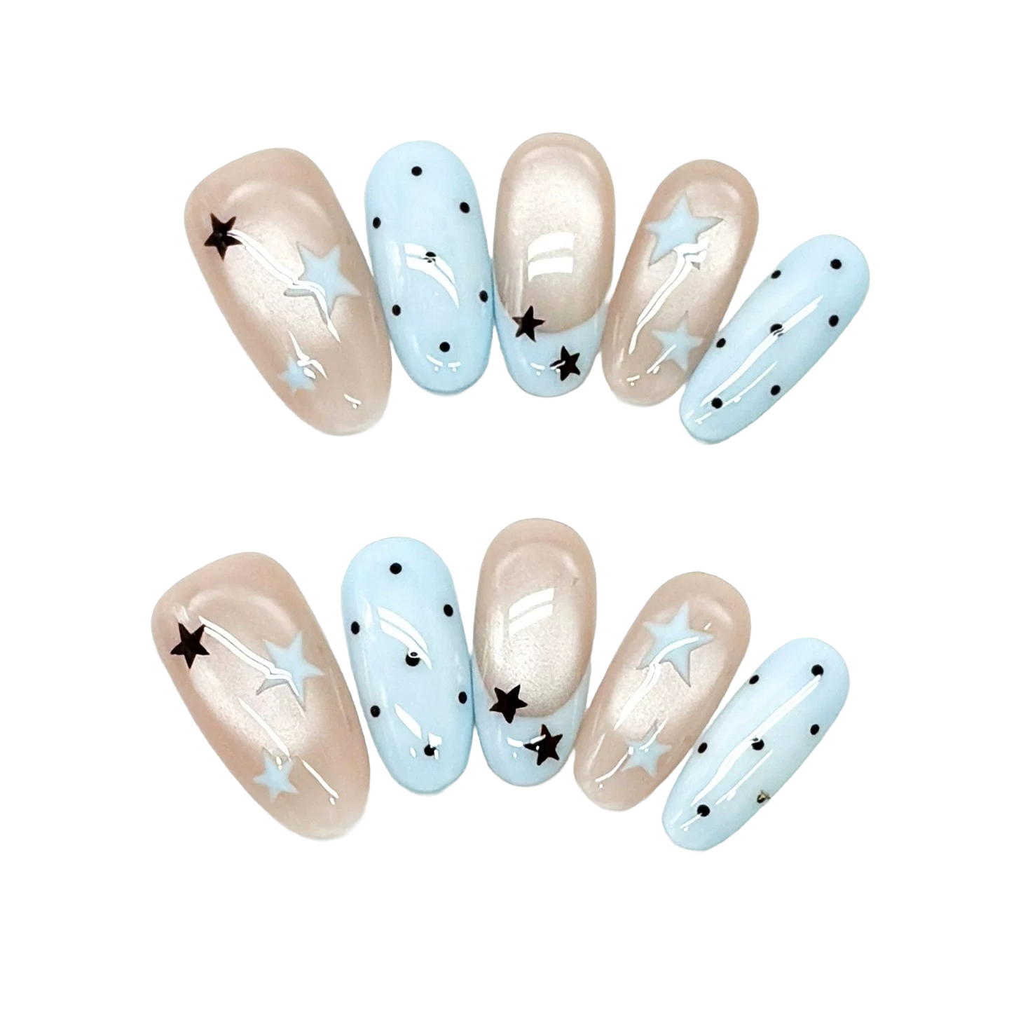 Chrome Finish Starry Nails by EvadiaGrace