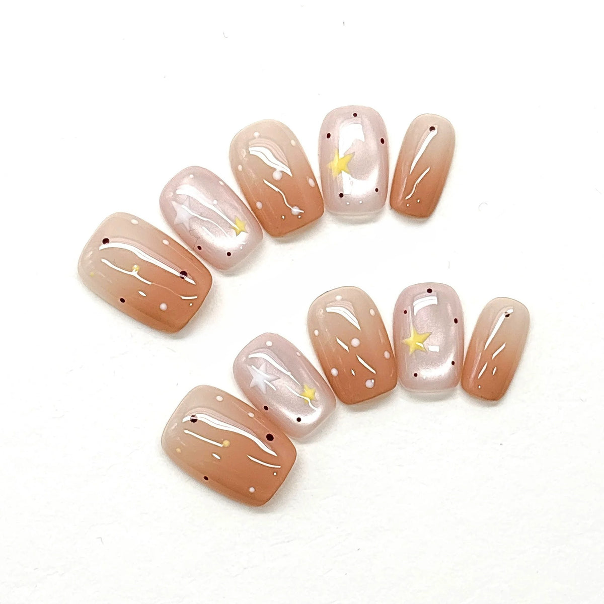 Jelly Ombre & Minimalist Dot Nails by EvadiaGrace