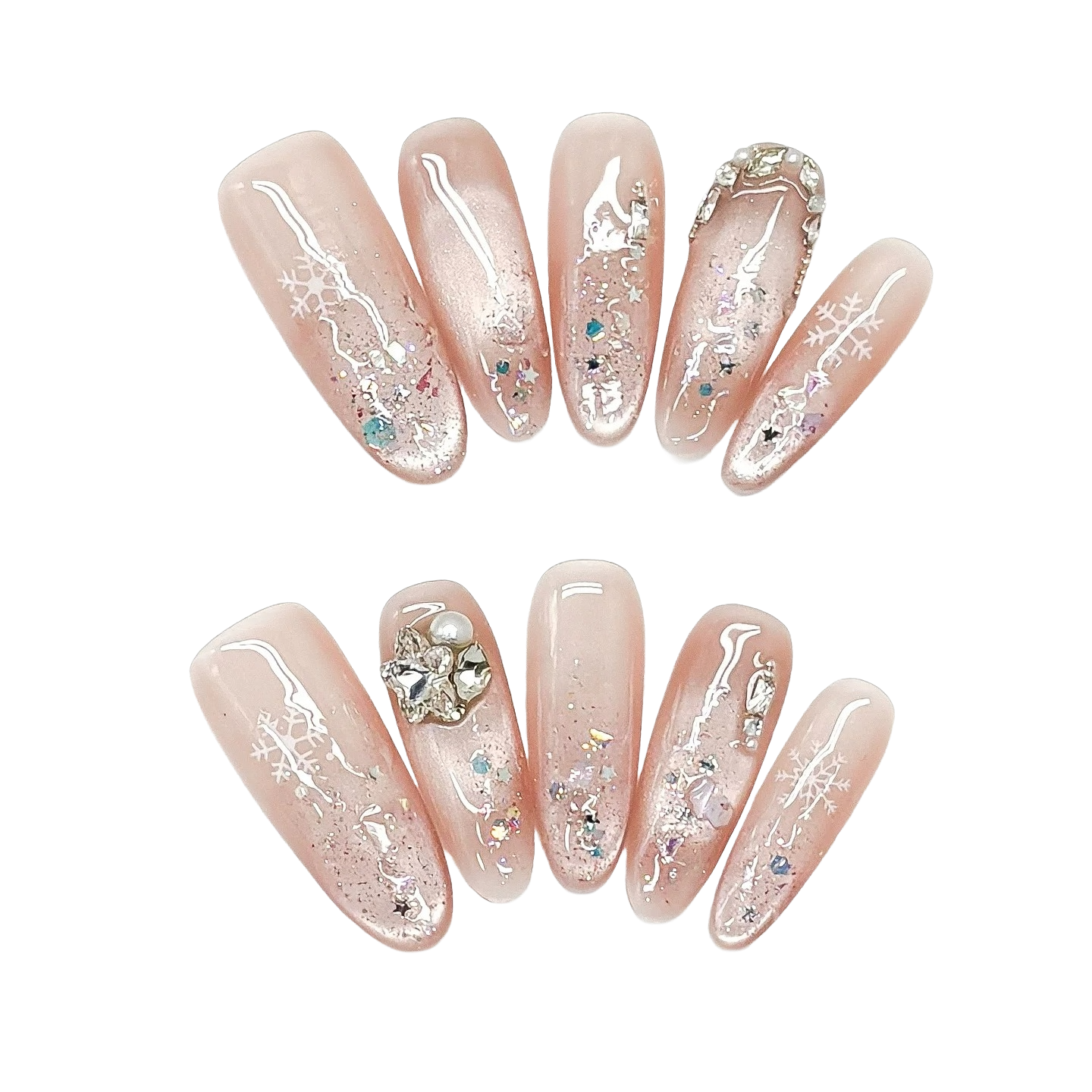 Pearl Cat-Eye Press-Ons by EvadiaGrace