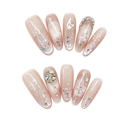 Pearl Cat-Eye Press-Ons by EvadiaGrace