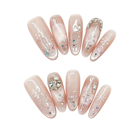 Pearl Cat-Eye Press-Ons by EvadiaGrace