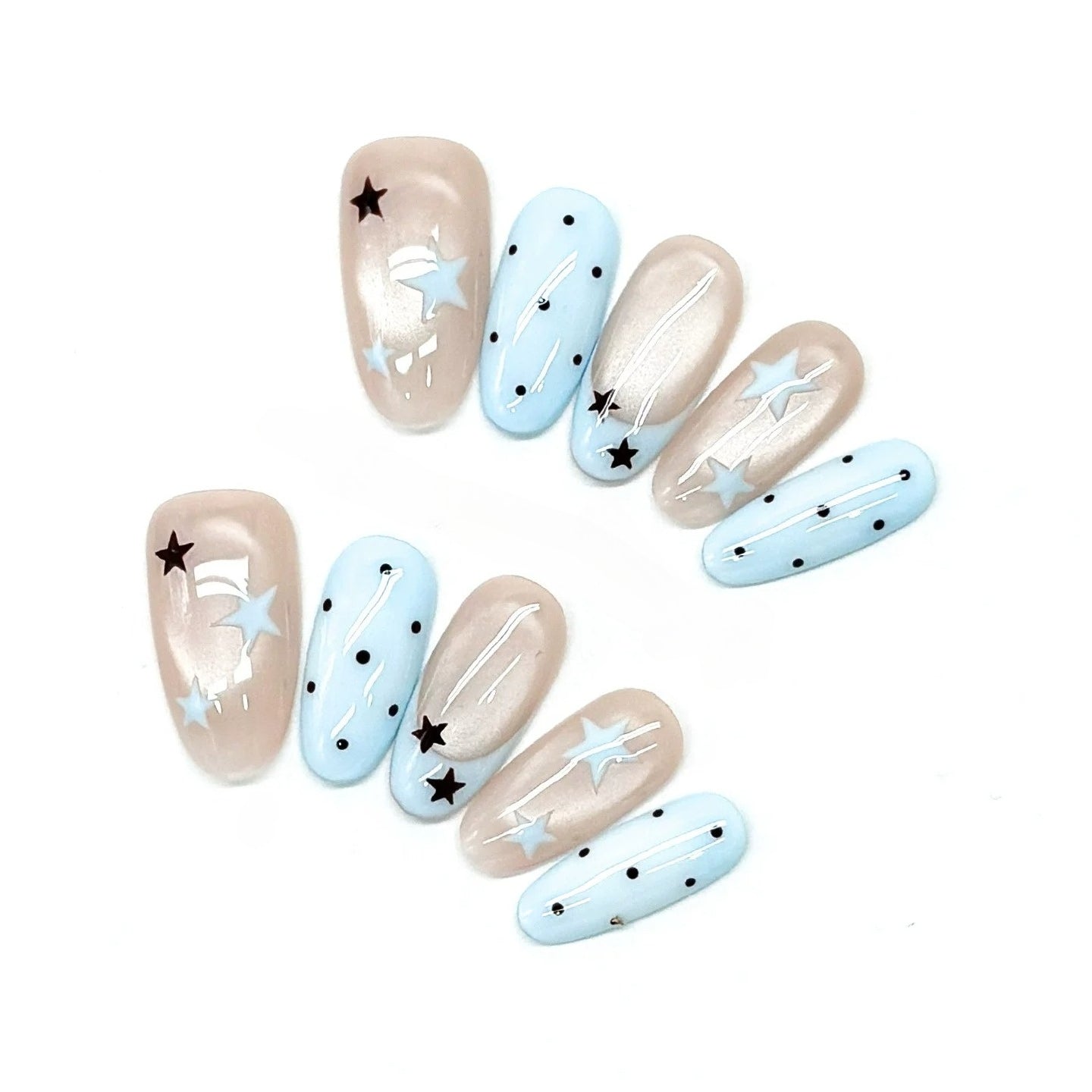 Chrome Finish Starry Nails by EvadiaGrace