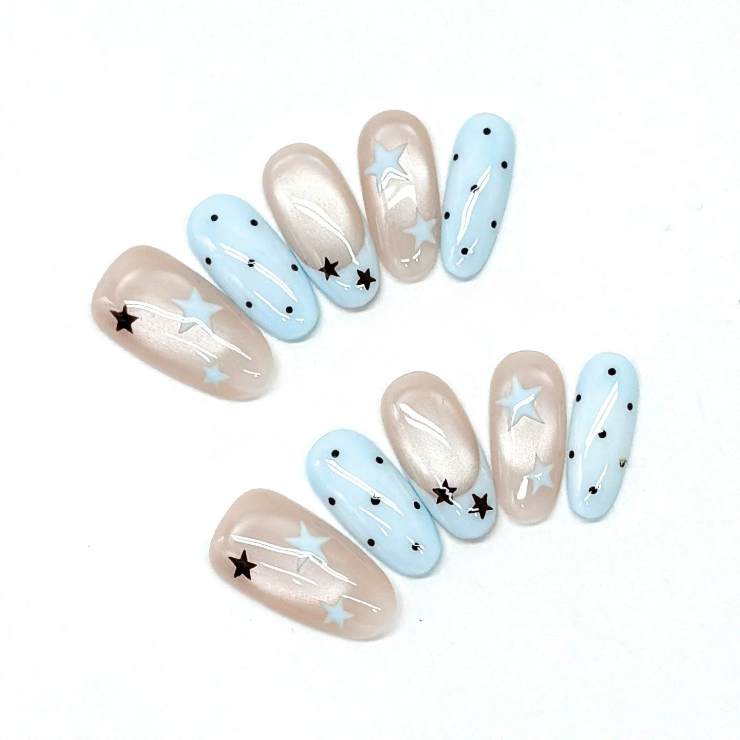 Chrome Finish Starry Nails by EvadiaGrace