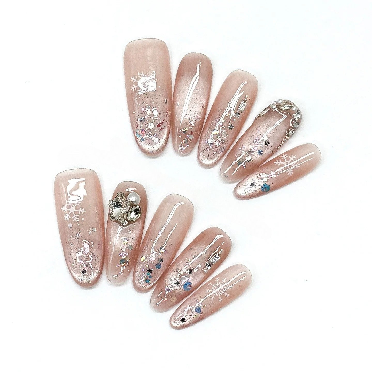 Pearl Cat-Eye Press-Ons by EvadiaGrace