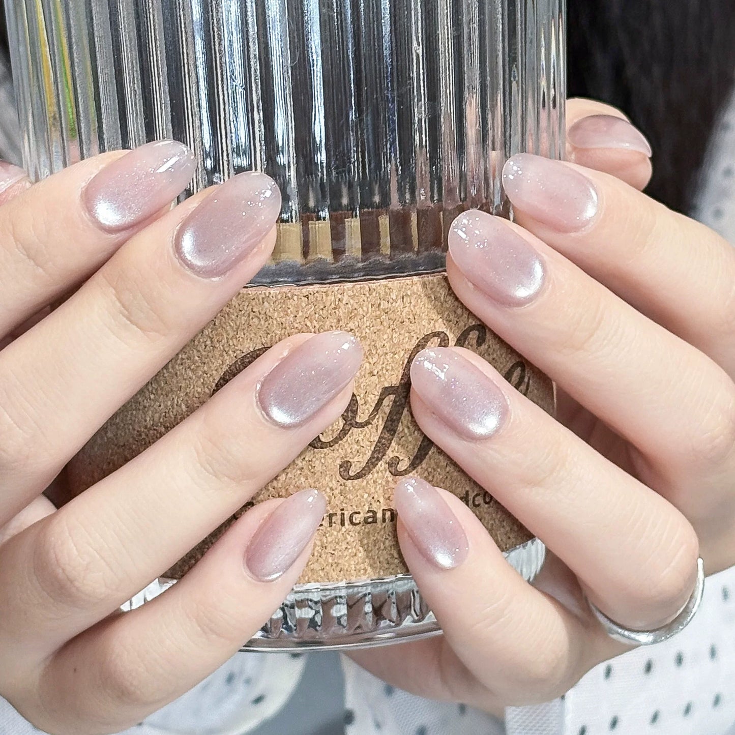 High-Shine Glazed Cat-Eye Nails by EvadiaGrace