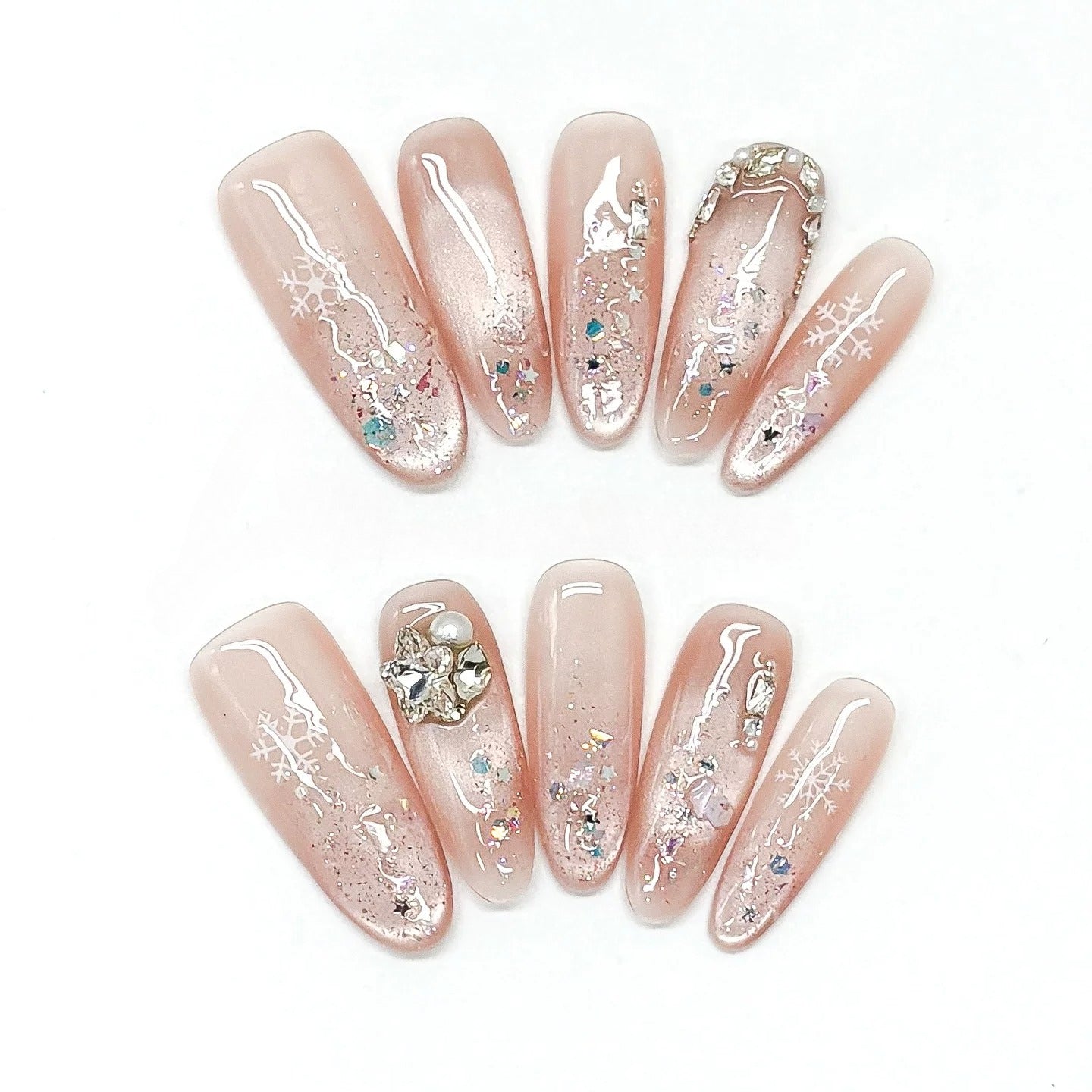 Pearl Cat-Eye Press-Ons by EvadiaGrace