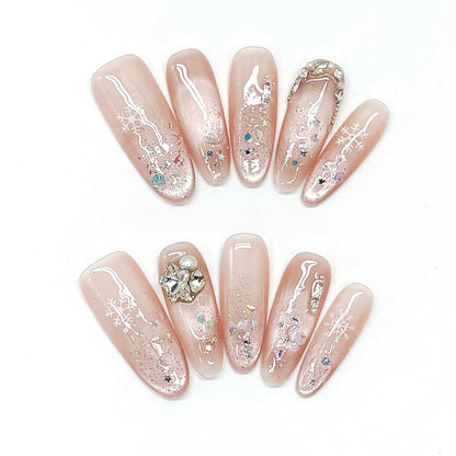 Pearl Cat-Eye Press-Ons by EvadiaGrace