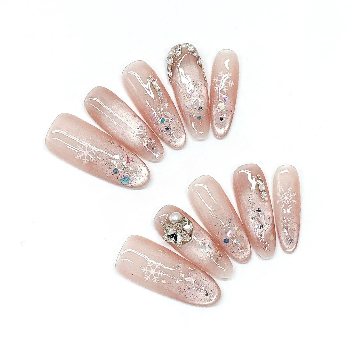 Pearl Cat-Eye Press-Ons by EvadiaGrace