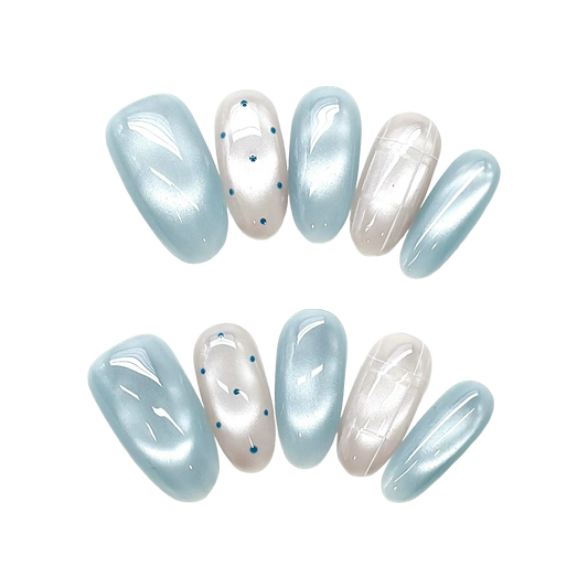 Glazed Pearl Minimalist Nails by EvadiaGrace