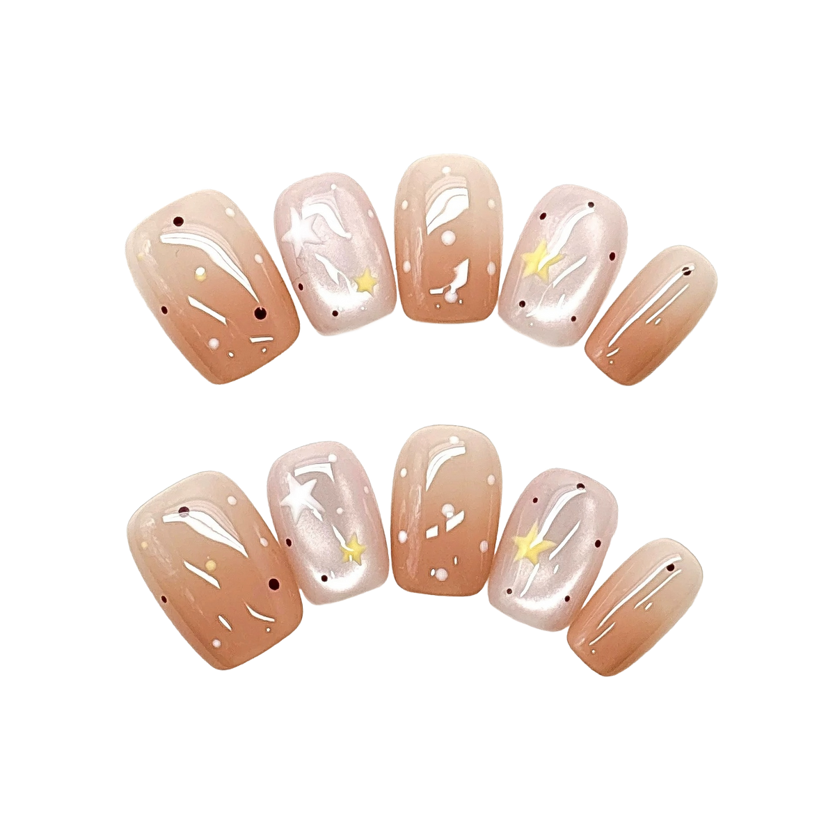 Jelly Ombre & Minimalist Dot Nails by EvadiaGrace
