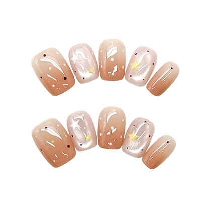 Jelly Ombre & Minimalist Dot Nails by EvadiaGrace